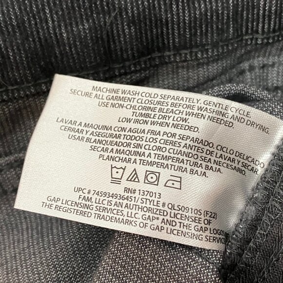 Gap Womens Gray Ribbed Corduroy Cut Off Frayed Hem Gray Shorts 4" Inseam Size 10 - Picture 4 of 5